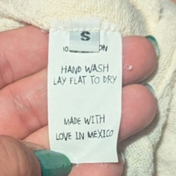 Jen's Pirate Booty SZ S Cream Romper Doubles Gauze Cotton - Picture 9 of 10